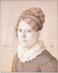 Ritratto di Henriette Schnorr von Carolsfeld, 1817 da Julius Schnorr von Carolsfeld