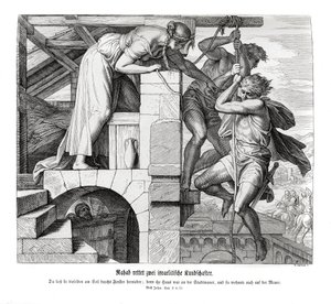 Rahab salva due uomini israeliti, Giosuè da Julius Schnorr von Carolsfeld