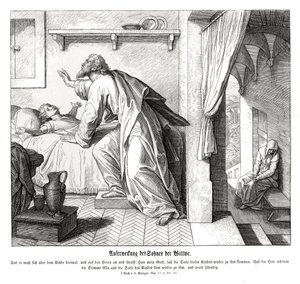 Resurrezione del figlio della vedova da Julius Schnorr von Carolsfeld