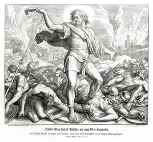 Sansone uccide mille Filistei, Giudici da Julius Schnorr von Carolsfeld
