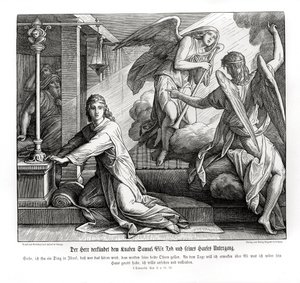 Samuele riceve la profezia della morte di Eli da Julius Schnorr von Carolsfeld