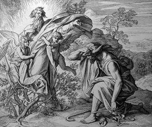 Il roveto ardente da Julius Schnorr von Carolsfeld