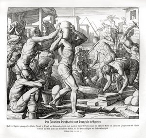 Gli Israeliti sono schiavi in Egitto, Esodo da Julius Schnorr von Carolsfeld