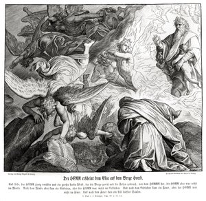 Il Signore appare a Elia sul Monte Oreb da Julius Schnorr von Carolsfeld
