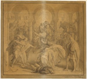 La fine dei Nibelunghi - La morte di Kriemhild da Julius Schnorr von Carolsfeld