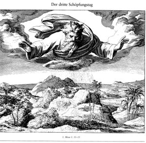 Il terzo giorno della creazione da Die Bibel in Bildern, 1852-1860