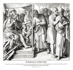 La divisione della terra promessa, Giosuè da Julius Schnorr von Carolsfeld