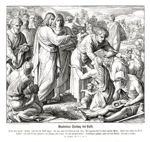 La moltiplicazione dei pani e dei pesci, Vangelo di Giovanni da Julius Schnorr von Carolsfeld