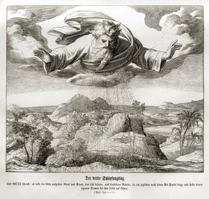 Terzo giorno della creazione, Genesi da Julius Schnorr von Carolsfeld