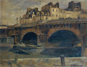 Paesaggio parigino con Pont Neuf da Julius Ullmann