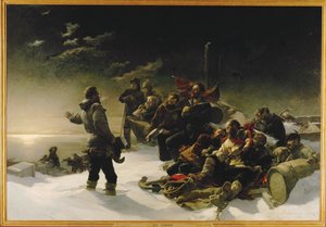 Due ufficiali austriaci, Julius von Payer e Karl Weyprecht ... (dipinto su tela) da Julius Von Payer