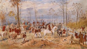 La caccia alla volpe da Julius von Blaas