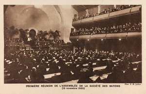 Album "Jack Bosio - Campagna di Guerra 1917-1920": Primo incontro della Compagnia delle Nazioni Unite a Ginevra, 15 novembre da Jullien F. H.