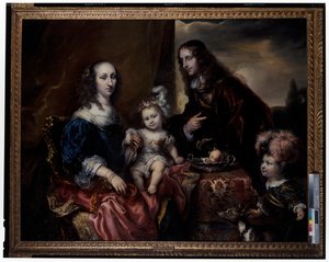 Ritratto di una famiglia, detto essere il colonnello John Hutchinson e la sua famiglia