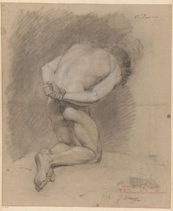 Nudo maschile inginocchiato visto di schiena (1º premio 1766)