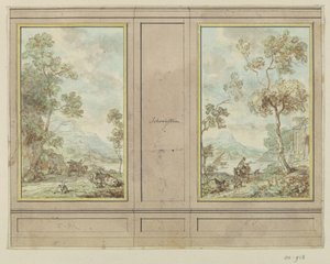 Disegno progettuale per una parete di una stanza da Jurriaan Andriessen
