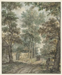 Passeggiatori su un sentiero boschivo vicino a Heemstede