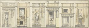 Sei disegni per una parete decorativa da Jurriaan Andriessen