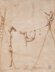 Acrobati sulla corda.