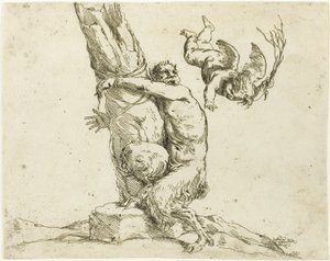 Cupido che punisce un satiro da Jusepe de Ribera