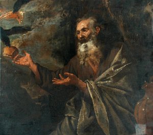 Elia nutrito dai corvi da Jusepe de Ribera