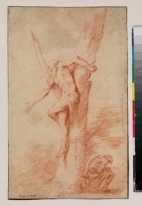 Uomo legato a un albero e una figura che riposa, 1630-35