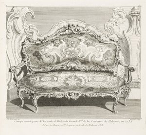 Divano eseguito per il Conte Bielinski nel 1735, 4a Tavola da Juste Aurèle Meissonnier