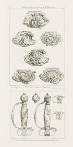 Differenti Disegni per Tabacchiere, 1a Tavola, tav. 49 in Oeuvre da Juste Aurèle Meissonnier