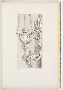 Lampada della Chiesa, tavola 83, da Opere di Juste-Aurèle Meissonnier