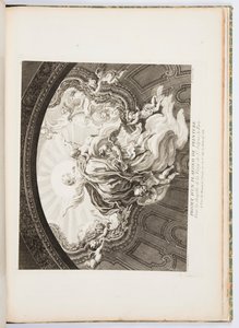 Progetto di un soffitto dipinto per la Cappella della Vergine di St. Sulpice di Parigi, tavola 105, in Oeuvres de Juste-Aurèle Meissonnier da Juste Aurèle Meissonnier