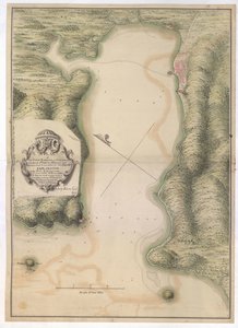 Una pianta della città. HARBOUR and FORTIFICATIONS of PORTO BELLO. as it appears since it was taken by Adm: VERNON / Da Justly Watson; Ing.: 1742.