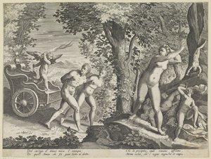 Nudi cacciati da Amore da Justus Sadeler (attributed to)