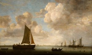Vista lontana della costa olandese, 1660