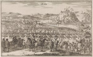 Battaglia di Párkány nel 1683 da Justus van den Nijpoort