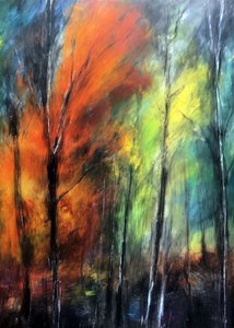Foresta autunnale dai colori vivaci