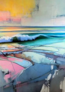Onde da spiaggia colorate