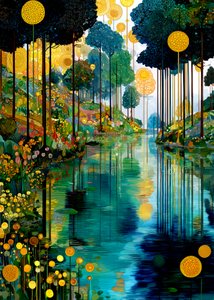 Il fiume della foresta incantata da Justyna Jaszke