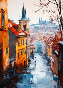 Riflessioni su una strada di Praga da Justyna Jaszke