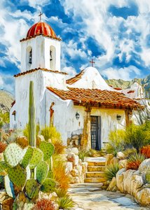 Tranquil Adobe Mission da Justyna Jaszke