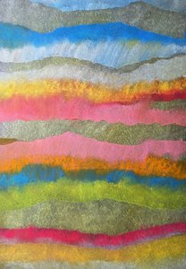 Paesaggio astratto dai colori vivaci da Justyna Jaszke