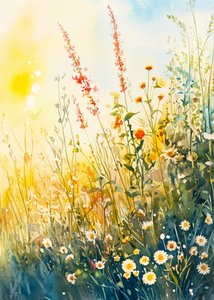 Fiori dai colori vivaci dei prati da Justyna Jaszke