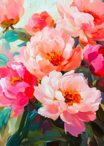 Fiori di peonia dai colori vivaci da Justyna Jaszke