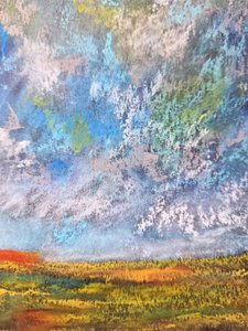 Cielo dai colori vivaci sopra i campi da Justyna Jaszke