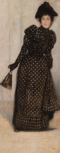 Donna in un vestito a pois bianchi, 1889