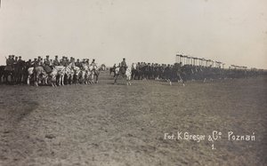 Album "Jack Bosio - Campagna di guerra 1917-1920": Missione militare in Polonia (Varsavia - Posen) marzo-aprile 1919, una batteria a cavallo a Posen (Poznan) da K. Greger