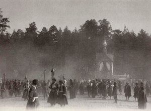 Processione di Pasqua, Monastero di Sarov, Russia, 1903 da K. von Hahn