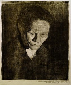 Testa di donna chinata