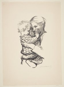 Madre con bambino in braccio