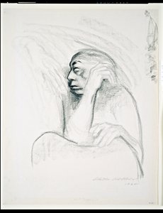 Autoritratto con la mano della morte, 1924 da Käthe Kollwitz