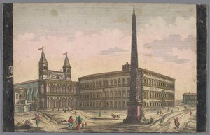 Vista sulla Piazza di San Giovanni in Laterano a Roma da Kaiserlich Franziskische Akademie